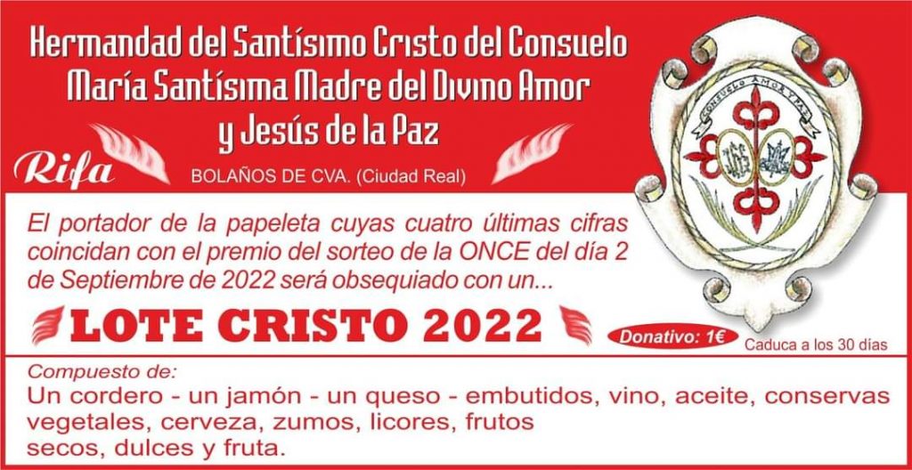 Rifa Lote de Productos Cristo 2022